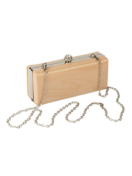 Zamatová "Clutch" kabelka HEINE, púdrová