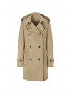 Dizajnový vlnený krátky kabát s kapucňou Linea Tesini, béžový 