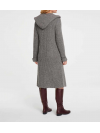 Dizajnový kabát z vlneného úpletu Linea Tesini,šedá melanž