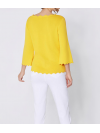 Création L Premium pulóver z hodvábu a bavlny, žltý