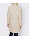 Dizajnový krátky kabát bouclé Linea Tesini, slonová kosť