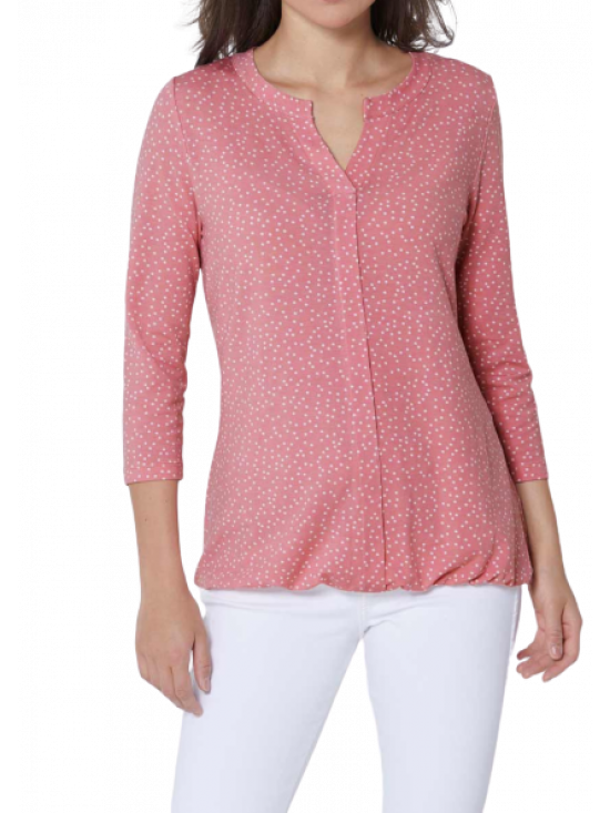 Blúzkové tričko Création L Premium, ružové-ecru