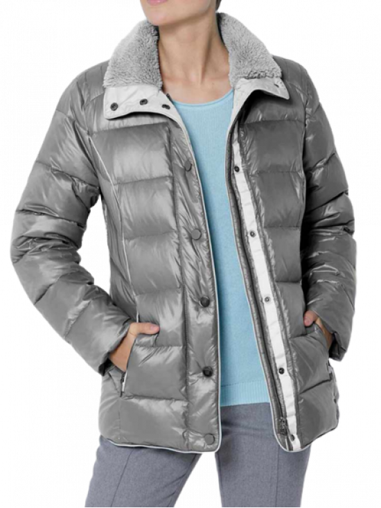 Création L Premium páperová bunda, šedá - krátka veľkosť