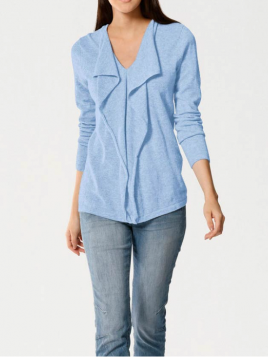 Kašmírový dámsky pulóver PATRIZIA DINI, bledo modrý