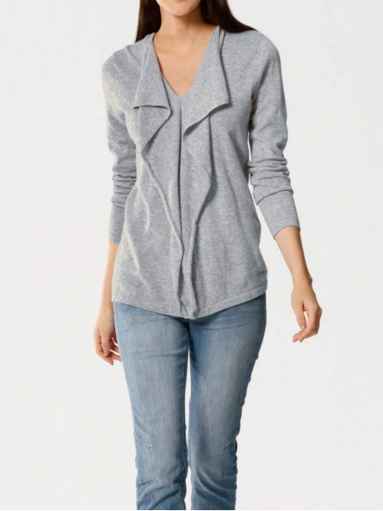 Kašmírový dámsky pulóver PATRIZIA DINI, sivý