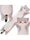 Roztomilá mäkká dlhá plyšová hračka - vankúšik - mačka 130 cm
