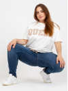 Dámske Oversize tričko s nápisom QUEEN, biele