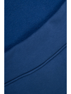 Dámska zateplená Oversize mikina s vyšívaným nápisom, džínsová modrá