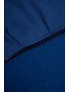 Dámska zateplená mikina s kapucňou, džínsová modrá