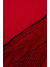 Dámska mikina s pletenou kapucňou, červená