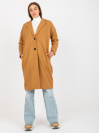 Dámsky Oversize štýlový kabát s dlhými rukávmi, hnedý