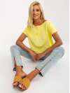 Dámske Oversize tričko s výšivkou, žlté