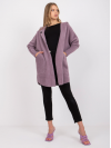 Dámsky teddy coat / kabátik s kapucňou, svetlo fialová