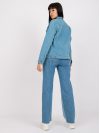 Dámska pohodlná džínsová bunda, svetlo modrá