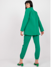 Elegantné dámske sako so zapínaním na gombík, zelené