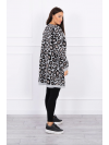 Dámsky sveter s leopardím vzorom, sivý