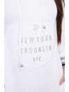 Mikinové šaty Brooklyn, biele