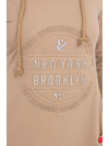 Mikinové šaty Brooklyn, cappuccino