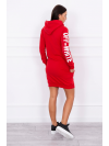 Dámske šaty s nápisom OFF - WHITE, červené