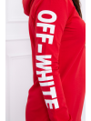 Dámske šaty s nápisom OFF - WHITE, červené