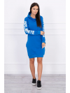 Dámske šaty s nápisom OFF - WHITE, modrá nevädza