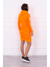 Dámske šaty s nápisom OFF - WHITE, neónovo oranžové