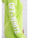 Dámske šaty s nápisom OFF - WHITE, zelené