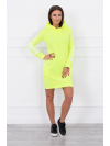 Dámske šaty s nápisom OFF - WHITE, neónovo žlté