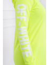 Dámske šaty s nápisom OFF - WHITE, neónovo žlté