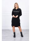 Dámske mikinové šaty s nápisom Unlimited, čierne