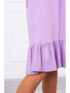 Letné dámske šaty s tenkými remienkami, fialové