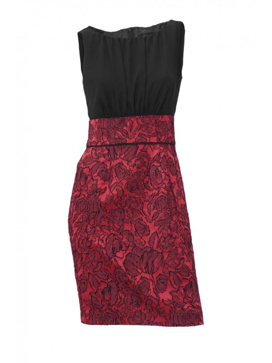 Koktejlové šaty HEINE, čierno-červené