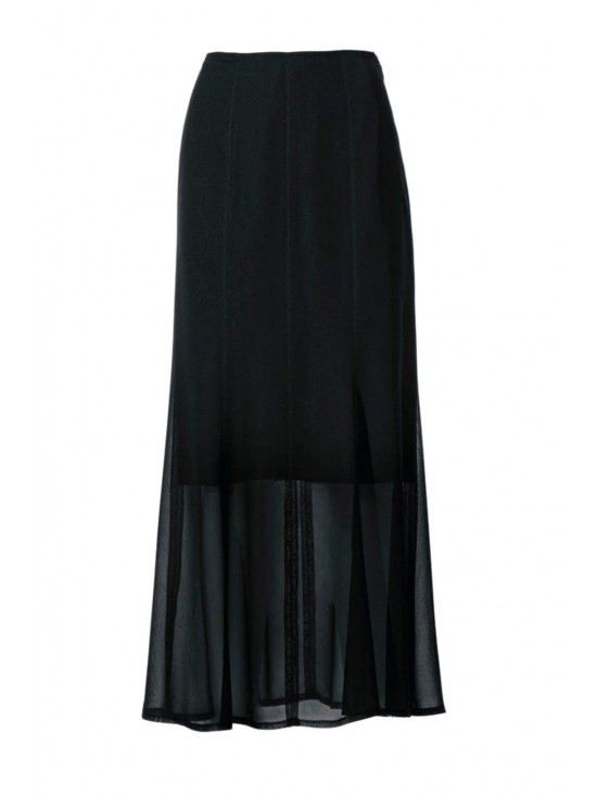 Dizajnová šifónová sukňa PATRIZIA DINI, čierna