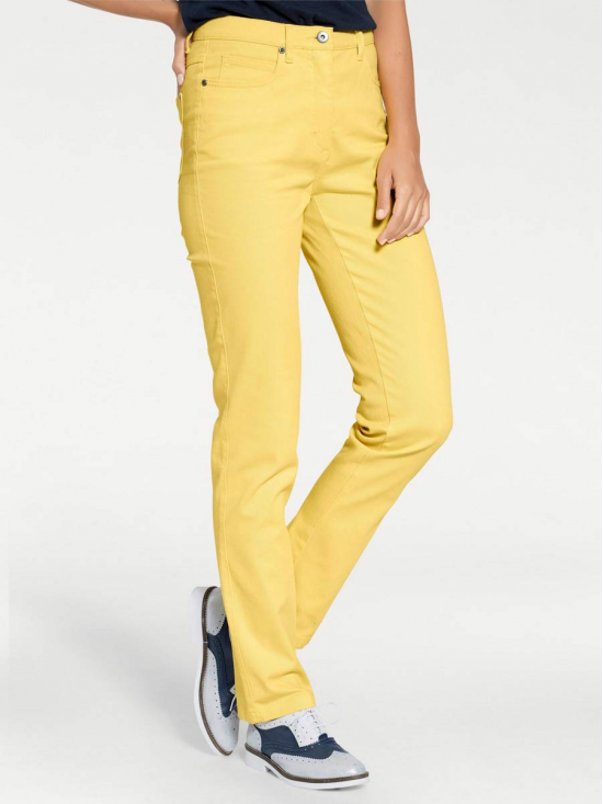 Štýlové džínsy PATRIZIA DINI, žlté
