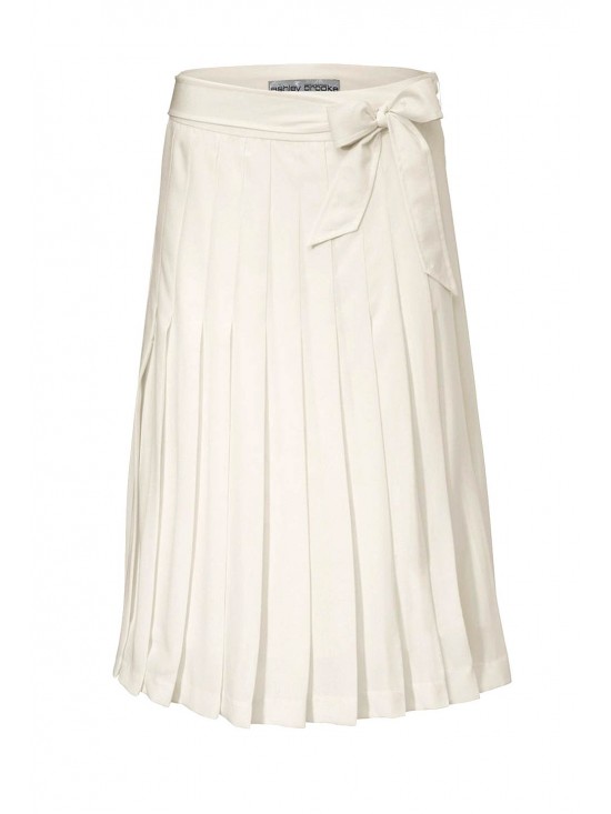 Elegantná plisovaná sukňa Ashley Brooke, ecru