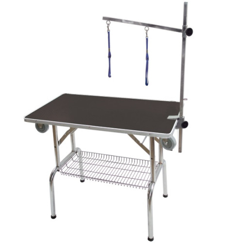 Blovi Zastrihávací stôl 55x95cm - s kolieskami, ramenom a stojanom