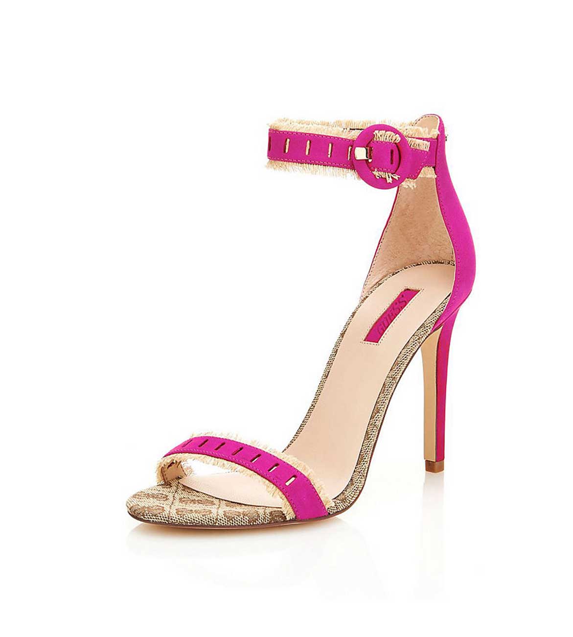 GUESS značkové kožené sandále, ružové