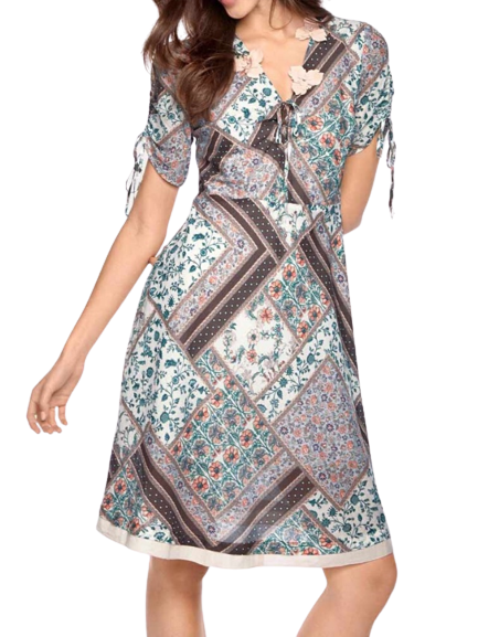 Linea Tesini dámske šaty s potlačou, viacfarebné